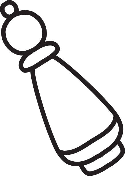 ilustraciones, imágenes clip art, dibujos animados e iconos de stock de ilustración del pimentero dibujado a mano - condiment food silhouette salt shaker