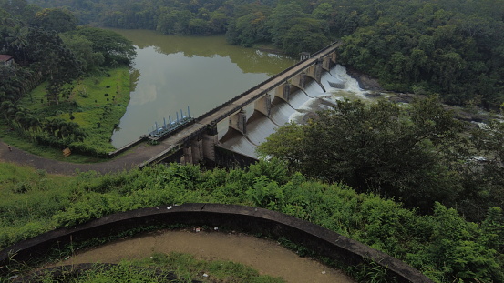 Weir at Ottakkal, small check dam in Kollam district, Kerala