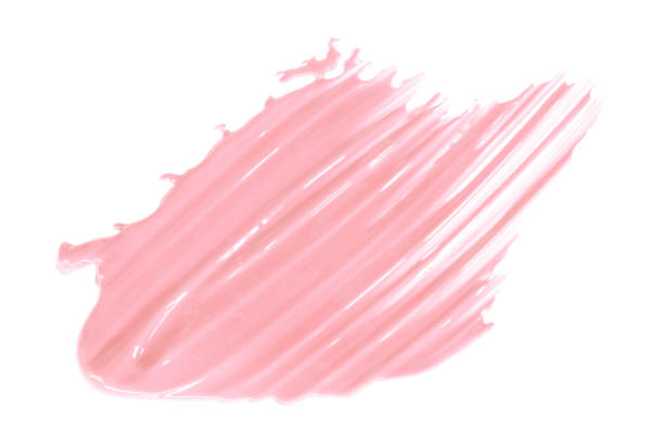istock Shiny pink brush isolated on white background. Pastel colors. 1442894383