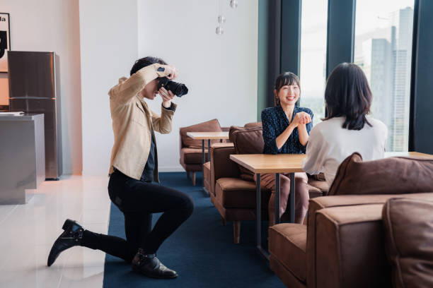 istock Young woman being interviewed by the media 1442898252