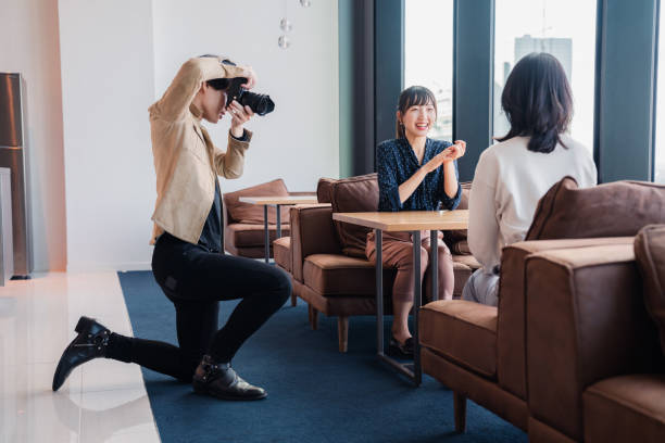 istock Young woman being interviewed by the media 1442898257