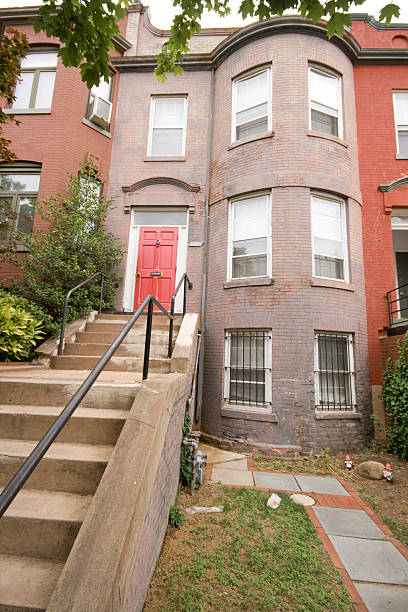 istock Italianate Style Row House Home, Washington DC Red Brick 144290035