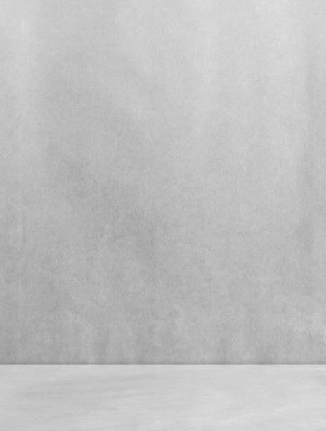 Backdrop empty gray light bright smooth cement wall room background Backdrop empty gray light bright smooth cement wall room background.blank table studio interiors floor concrete photography.desktop mock up workshop products.blur white food indoor kitchen bar place. marble rock photos stock pictures, royalty-free photos & images
