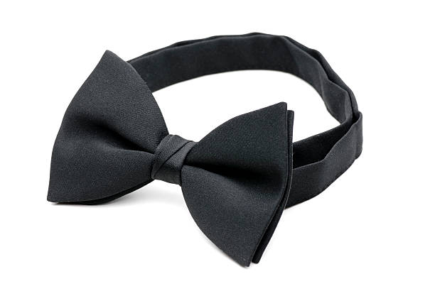 istock Black tuxedo bow tie on white background 144290131
