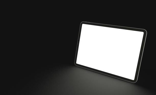 3d illustration of a tablet with copy space on the left