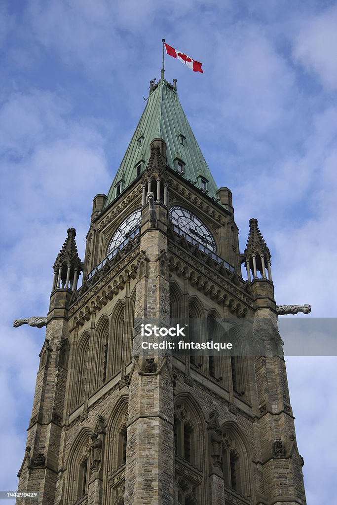 tower of Canadian Parliament clock tower of Canadian Parliament Ottawa Canada Architecture Stock Photo