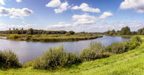 istock Panorama view over the Linge river in the Netherlands 1442905532