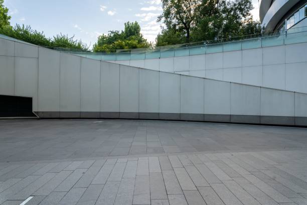 istock empty ground floor of modern street for copy space. 1442907819