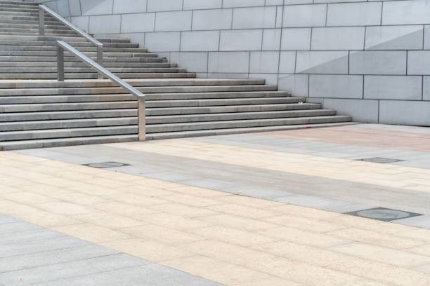 istock empty ground floor of modern street for copy space. 1442907846