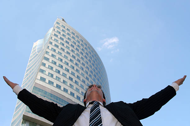 istock Businessman with his arms wide open 144290841