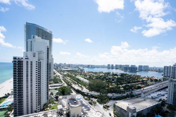 istock Aerial View of Sunny Isles Florida 1442908835