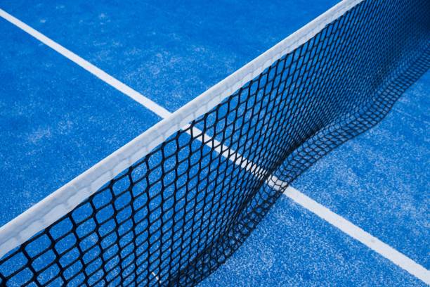 istock A blue paddle tennis court net 1442910502