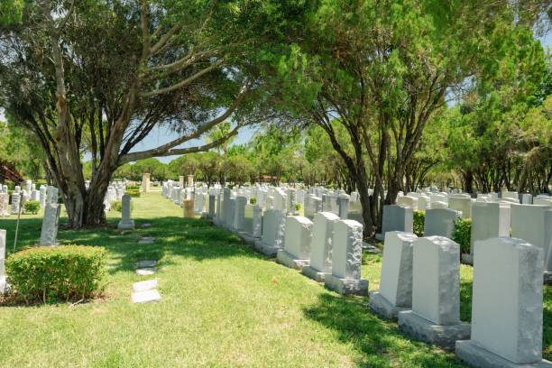 istock Cemetery Grave stone in South Florida 1442910626