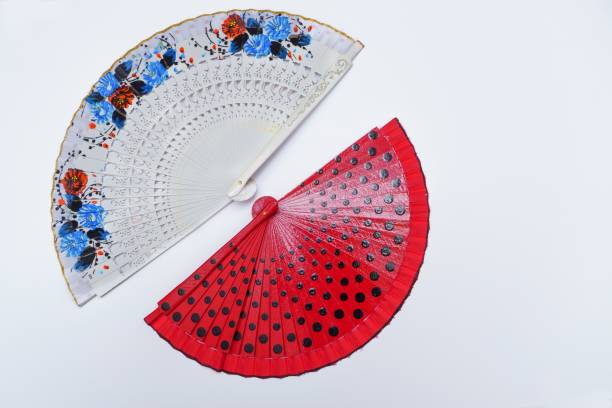 istock two hand painted handmade fans 1442912075