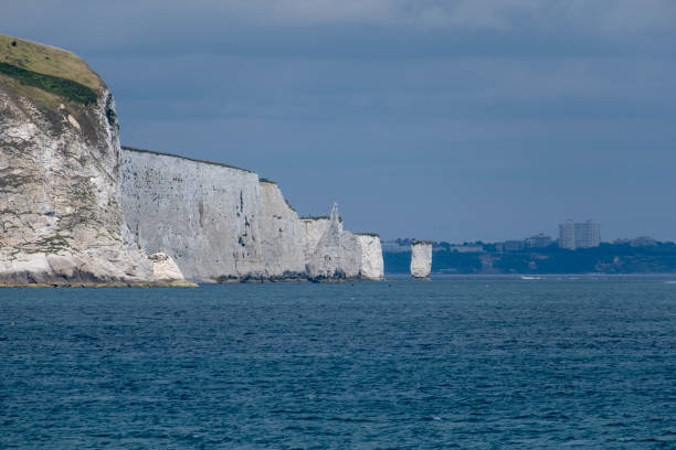 istock Picturesque view of Old Harry Rocks cliffs in Studland, Swanage, Dorset, UK 1442915519