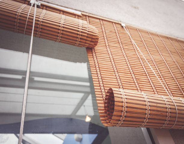 istock Low-angle shot of bamboo blinds 1442916439
