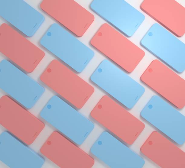 istock 3D render of pink and blue mobile phone seamless patterns 1442917981