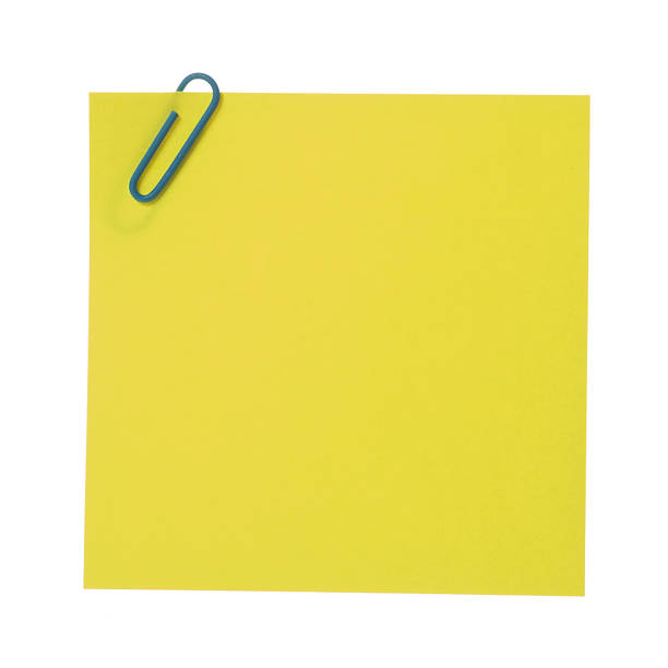 amarillo stick [ con trazado de recorte ] - sticky memories yellow white fotografías e imágenes de stock