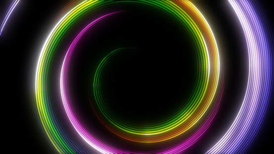 Abstract glowing spiral lines background