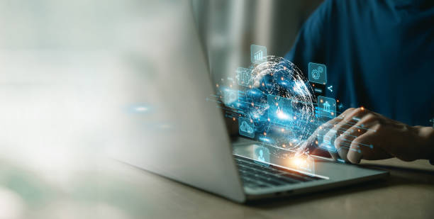istock AI learning and business artificial intelligence, modern , transformation of ideas and the adoption of technology in business in the digital age, enhancing global business capabilities , Ai. 1442925310