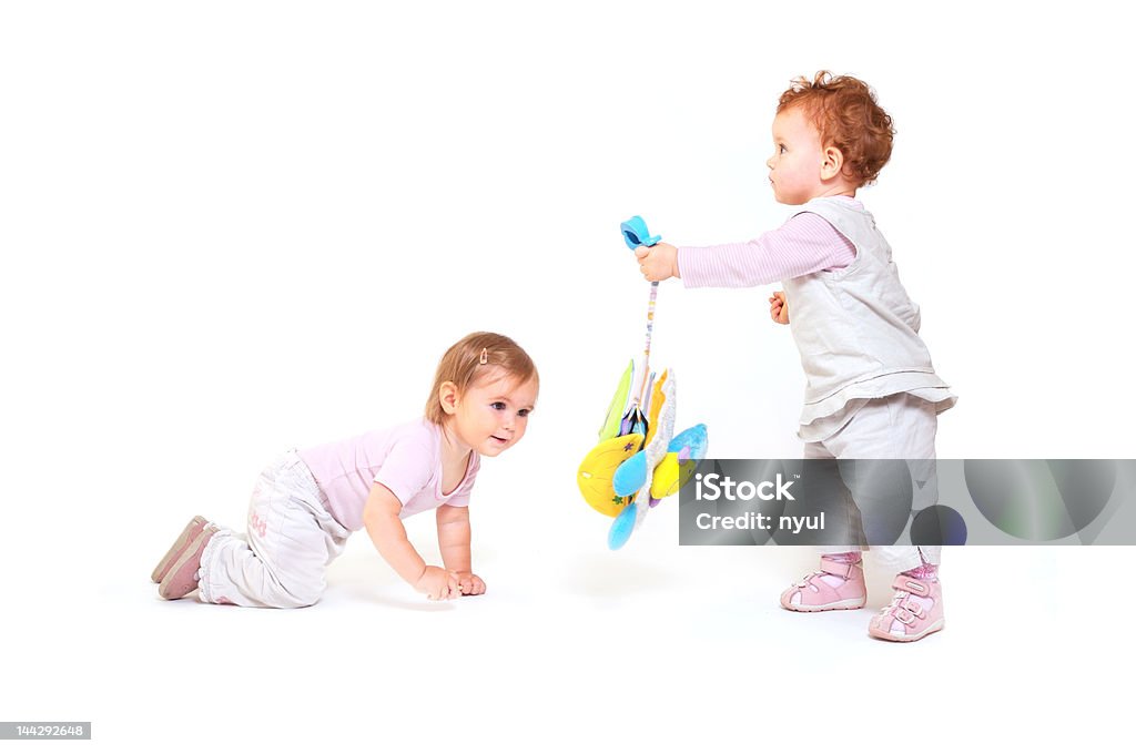 Bebés brincar com brinquedos - Royalty-free Criança pequena Foto de stock
