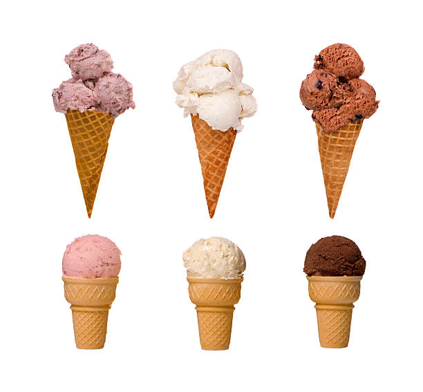 Ice Cream cones stock photo