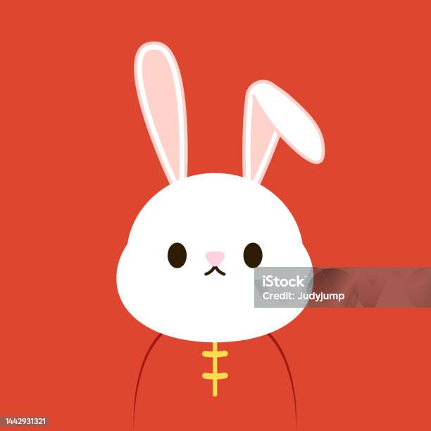 Happy Chinese New Year Greeting Card 2023 With Cute Rabbit Animal Holidays  Cartoon Character Rabbit Icon Vector Stock Illustration - Download Image  Now - iStock