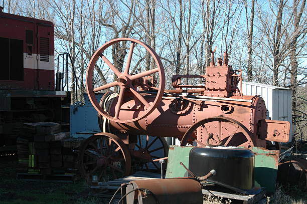 istock Old Steam Engine and Parts 144293400