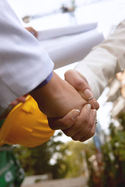 istock Handshake due to the agreement reached 1442936871