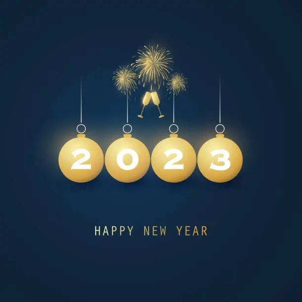 Vector illustration of New Year Card Background - 2023