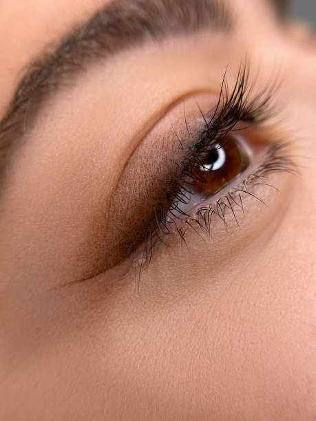 permanen make up , close up woman eye beautiful
