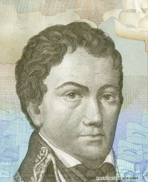 istock Francisco de Miranda Portrait Pattern Design on Venezuelan Bolivar Currency 1442942040