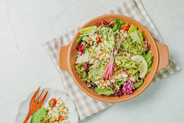 istock Fresh and Delicious Chicken Breast Barley Salad 1442942069