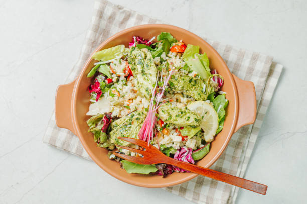 istock Fresh and Delicious Chicken Breast Barley Salad 1442942071