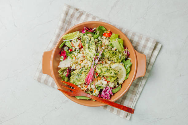 istock Fresh and Delicious Chicken Breast Barley Salad 1442942160