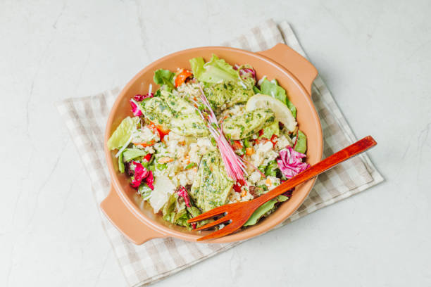 istock Fresh and Delicious Chicken Breast Barley Salad 1442942167