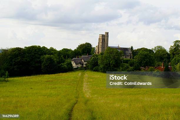 Field Leading To A Village Church Stock Photo - Download Image Now - Wendover, Agricultural Field, Agriculture