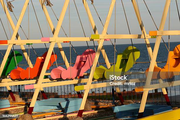 Seaside Swings Stock Photo - Download Image Now - Bognor Regis, Traveling Carnival, Beach