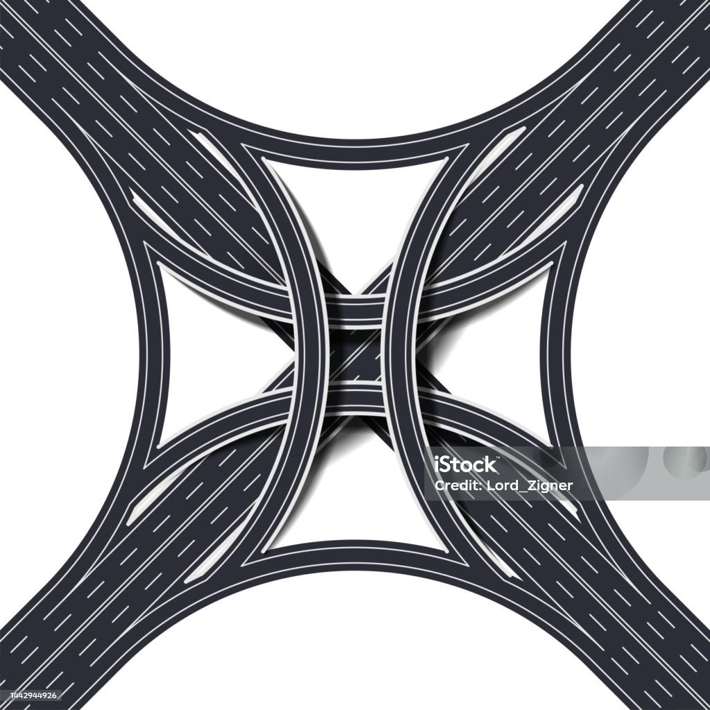 6 Stack Interchange Stack Interchange Four Level Road Four Way Interchange With Loop Ramps ...