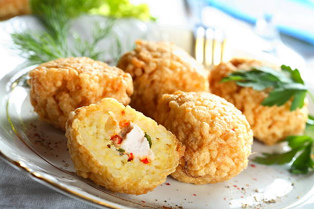 istock Meatball made from chicken and rice 144294599