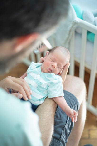 istock Connection between the father and newborn son 1442946268