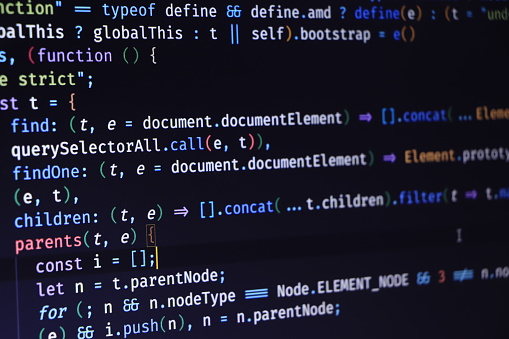 Software Developer Programming Code Abstract Computer Script Code Stock ...
