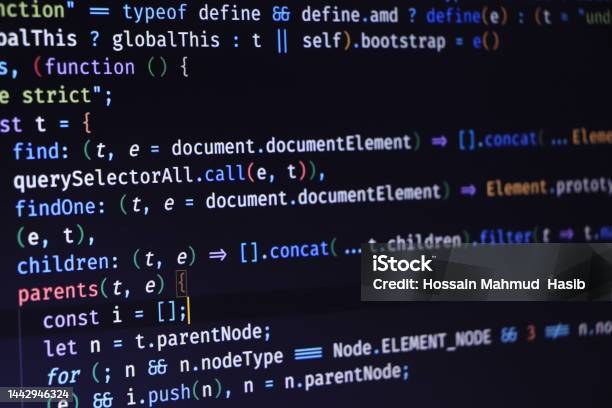 Software Developer Programming Code Abstract Computer Script Code Stock ...