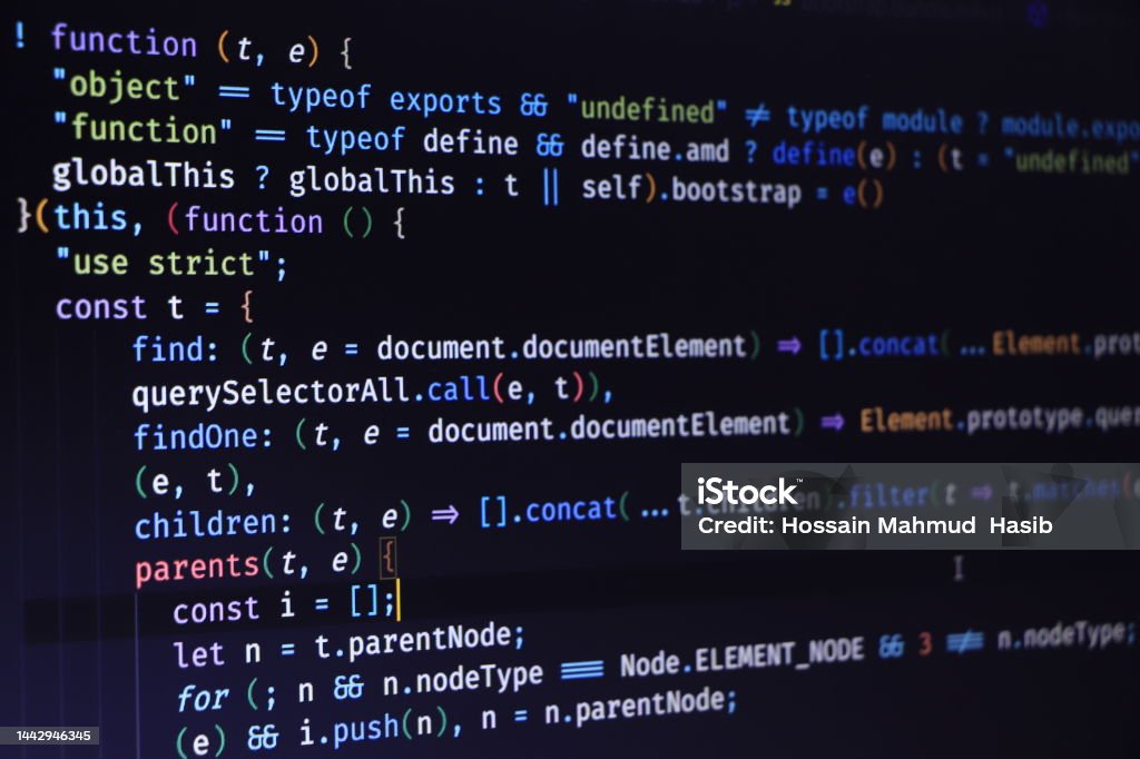 Software Source Code Programming Code Programming Code On Computer ...