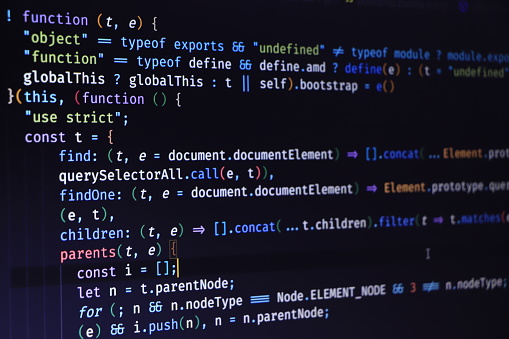 Software Source Code Programming Code Programming Code On Computer ...