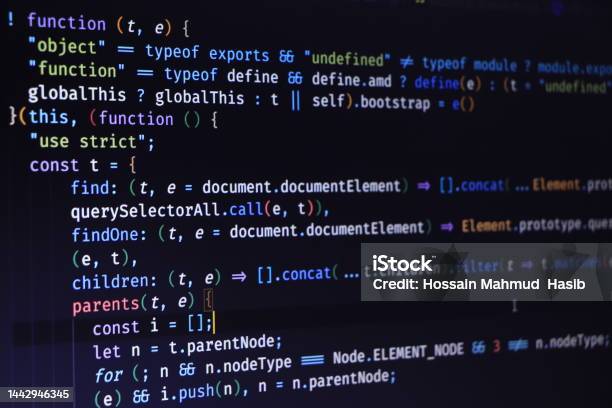 Software Source Code Programming Code Programming Code On Computer ...