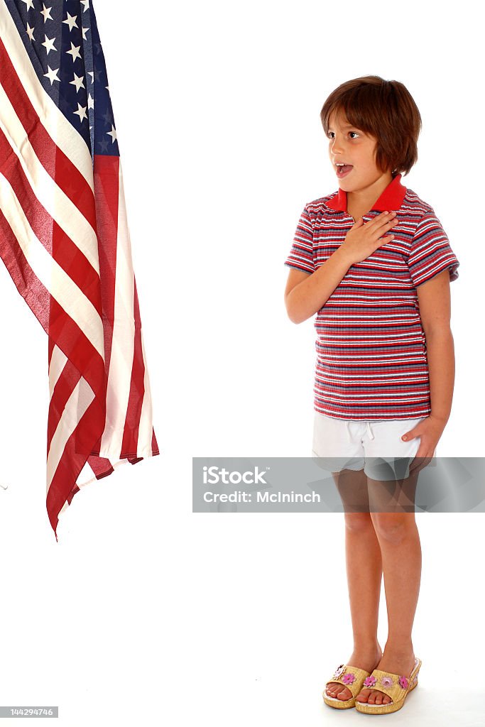 Giuramento di fedeltà - Foto stock royalty-free di Bandiera degli Stati Uniti