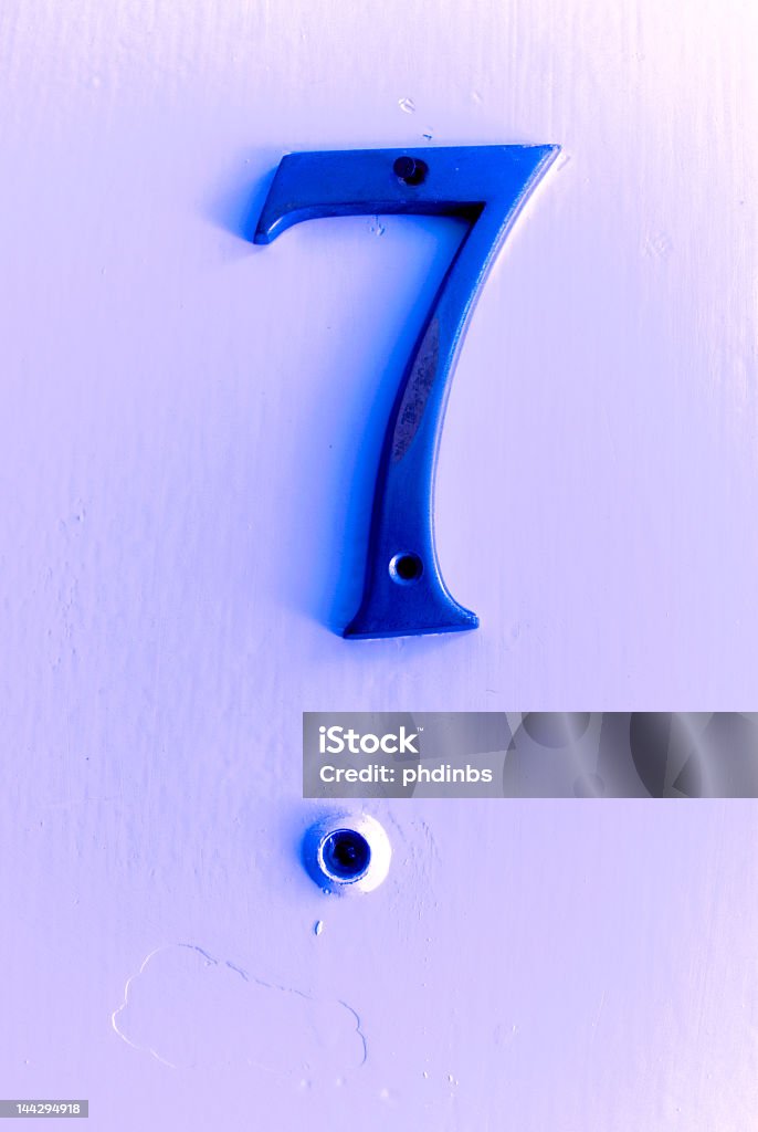 Lucky siete - Foto de stock de Mirilla libre de derechos