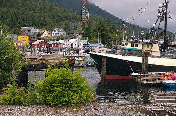 Harbor In Ketchican, Alaska stock photo