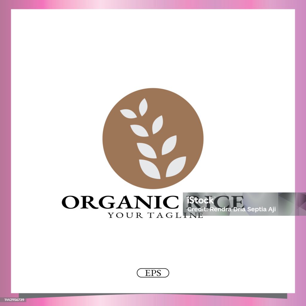 Organc Rice Logo Organic Rice Logo Premium Elegant Template Vector Eps 10 Stock ...